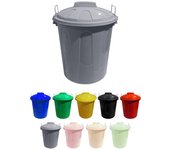 JARDIN202 - Cubo Basura de plástico con Tapadera | Cubo almacenaje y reciclar