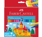 Faber-castell castle pack de 36 rotuladores - tinta con base de agua lavable - colores surtidos