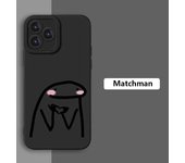 Cute Cartoon Matchman Phone Case For iPhone 14 Pro Max Cases iPhone 13 12 11 XS Max XR X 7 8 Plus 14 Shockproof Matte Soft Cover