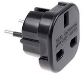 Niucom Adaptador de corriente para enchufe UK a EU toma de corriente para cargadores de móvil, accesorio para viajes clavija inglesa 250v 10A