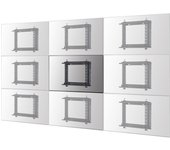 Neomounts WL95-800BL1 Soporte de pared para videowall de 42 a 70 pulgadas, extraíble, máx. 35 kg, negro