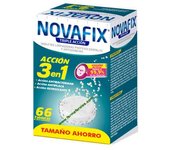 NOVAFIX TABLETAS LIMPIADORAS TRIPLE ACCION LIMPIEZA PROTESIS DENTAL 66 TABLETAS