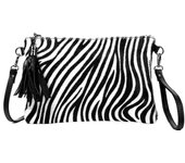 FIRENZE ARTEGIANI. Ermine Bolso bandolera Mujer.Piel auténtica Sauvage  Cavallino Camuflaje. 26x5x16cm.