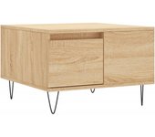 vidaXL Mesa de centro madera contrachapada 55x55x36,5 cm Blanco, Negro, Blanco brillante Mesita de Salón o Comedor o Auxiliar Mesa de Café Meuble Salón