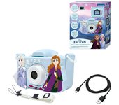 LEXIBOOK - Frozen, Cámara 4 en 1 para niños con protección, Funciones de Foto, Video, MP3 y Juegos, 15 Marcos para Personalizar Tus Fotos, Tarjeta de Memoria de 8 GB incluida