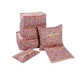 Juego de bolsas de almacenamiento de viaje para ropa, organizador de armario, Maleta, organizador de viaje, caja de zapatos, Cubo de embalaje, 6 piezas