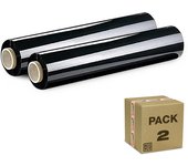 ORION91 Film Negro para Embalar de 50 cm x 200 Metros de Longitud – Rollo de Film Elástico Manual para Embalaje Industrial - SpazioLuzio