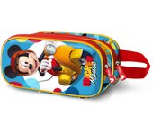 Disney Mickey Mouse Scooter Estuche Portatodo 3D Doble, Azul