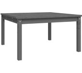 Mesa de Jardín Madera maciza Pino gris 82,5x82,5x45 cm