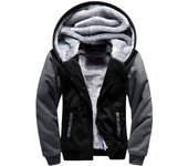 Chaqueta De Fleece Para Hombres Camuflaje Cremallera Y Capucha Abrigo Invernal Manga Larga Casual Streetwear