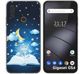 Funda Silicona para Gigaset GS4 diseño Libro Cuentos Dibujos