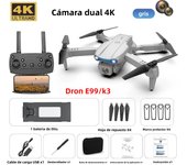 E88Pro E99/K3 RC Drone 4k Profesional HD Airplane Dual Camera Wide-Angle Head Remote Quadcopter Airplane FPV Helicopter Dron Toy