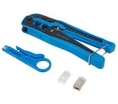 KIT LANBERG NETWORK CON CRIMPADORA Y STRIPPING, CONECTORES RJ45