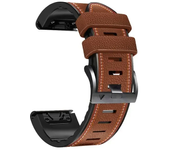QuickFit 26 22mm Leather Silicone Watch Strap For Epix Gen 2 Smartwatch Band For Garmin Fenix 6X 6 7X 7 Pro 5X 5 Plus Bracelets