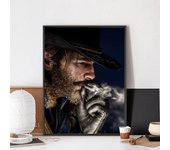 Game TV-Red-Dead-Redemption 2 Poster No Framed Kraft Club Bar Paper Vintage Poster Wall Art Painting Bedroom Study Stickers