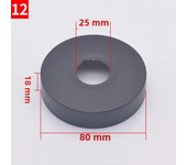 2PCS Black Stainless Steel Water Pipe Wall Covers Shower Chrome Finish Faucet Decorative Cover Kitchen Bathroom Accessories