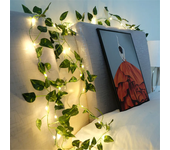 Flower Green Leaf String Lights Artificial Vine Fairy Lights Battery Powered Christmas Tree Garland Light for Weeding Home Decor