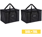70L Insulated Thermal Cooler Bag Insulation To Keep Cold Large Capacity Portable Lunch Bag Zip Picnic Camping Tin Foil Food Bag