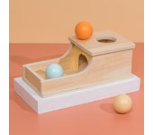 Baby Early Learning Montessori Toys Gift Wooden Rolling Ball Drum Listening Exercise Color Cognition Hand-eye Coordination Train