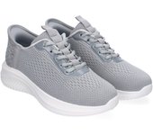Davinia Shoes Zapatillas Deportivas Elegantes Planas para Mujer con Adornos Perforados, y Cierre de Cordones, Perfectas para el Dia a Dia. Shoes&Blues.es HT20-39-Gris