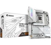 GIGABYTE Placa base X870E AORUS PRO ICE - Compatible con CPUs AMD Ryzen 9000, VRM digital de 16+2+2 fases, hasta 8000MHz DDR5 (OC), 4xM.2 + 4xPCIe 5.0, Wi-Fi 7, LAN 2.5GbE, USB 3.2 Gen 2x2