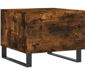 vidaXL Mesa de centro madera contrachapada 50x50x40 cm Blanco, Negro, Blanco brillante Mesita de Salón o Comedor o Auxiliar Mesa de Café Meuble Salón
