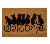 PANDAHOME Alfombra Felpudo para Puerta de Entrada - Antideslizante de Fibra de Coco 100% Natural