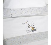 10XDIEZ Juego de sábanas cuna panda 293 / - Tejidos suaves y resistentes que garantizan confort y protección para el bebé