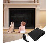 Protectores de malla para chimeneas Pantallas para chimeneas Las puertas de malla de seguridad son ideales para mantener a los niños y las mascotas alejados de las chimeneas que no se utilizan