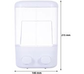 500/1000ML Soap Dispenser Bathroom Wall Mount Shower Shampoo Bottle Lotion Container Holder Double Head Foam Hand Wash Dispenser
