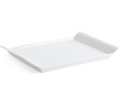 Quid Fuente Porcelana 26X18CM Blanco Brillo Apilable Apto Microondas - Plato Especialidad