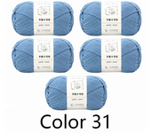 5Pcs X100g Yarn for Hand Knitting Acrylic Crochet Thread Knit Sweaters Lines Crocheting Bag Blanket