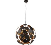 Araña Contemporáneo Disco Acero Negro Policarbonato Oro 6 Luces E14
