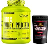Proteína Whey Concentrada 2KG King Nutrition Xtreme– Con Enzimas Digestivas Digezyme® y Sucralosa  Sin Azúcares Añadidos + Creatina 200g