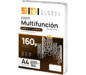 Papel A4, Papel Impresora A4, Folios A4 80gr, Paquete de Folios A4 para Uso Escolar, Laboral o Personal, Folios A4 para Fotocopiadora y Multiusos, Paquete Folios A4 - SIDI (200h, 160gr)