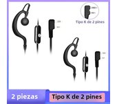 Earpiece Walkie Talkie Nylon Braided Headphone PTT 2-Pin/1-Pin Port Headset For Kenwood Motorola Radio Baofeng Quansheng Radios