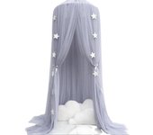 Cama con Dosel para Niñas - Princesa Cama con Dosel Mosquitera Cúpula Vivero Hilo Premium Decoración de La Sala de Juegos, Rosado