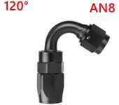 Black AN4/6/8/10/12 Swivel Hose End Fitting Adapter Straight 0°/45°/90°/120°/180° Degree CPE Oil Fuel Line NPT PLUG Aluminum