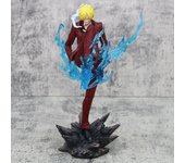 New 24cm One Piece Anime Figures Sanji Devil Suit Pvc Gk Statue Model Collection Room Ornament Kids Toys Children'S Day Gifts