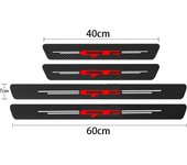Carbon Fiber Car Door Sill Threshold Anti Scratch Protective Stickers Decals For Kia GT Line Sportage Ceed Picanto K5 K3 Stonic