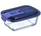 Luminarc Easy Box - Recipiente Rectangular 0.38L Vidrio Hermético con Valvula