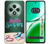 Tumundosmartphone Funda Silicona Transparente para Oppo Reno 12F 4G / 12 F 5G diseño Summer Dibujos