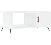 vidaXL Mesa de centro madera contrachapada 90x50x40 cm Blanco, Negro, Blanco brillante Mesita de Salón o Comedor o Auxiliar Mesa de Café Meuble Salón