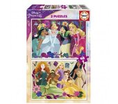 PUZZLE PRINCESAS 2X48-PIEZAS EDUCA BORRAS Raíz EDADES EDAD DE 3 A 6 AÑOS Todos los juguetes PUZZLES NIÑOS
