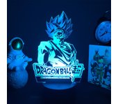 Japanese Anime Drogan Ball Super Saiyan Goku Vegeta Figure Led Acrylic Stand 3d Illusion Colorful Nightlight for Kids Birthday