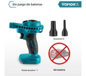 2 IN 1 Cordless Air Dust Machine Efficient Rechargeable Vacuum Clean Inflator Computer Cleaning Power Tool For 21V 18V Battery