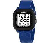 YIKAZE Black Sports Watch Men's Digital Watch Alarm Chrono Clock 3Bar Waterproof Military Men Watches LED Electronic Wristwatch