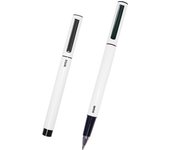Dohe - Pack Bolígrafos ELIPSE 4 uds. - Tinta de gel azul - Punta fina 0,5 mm - Capucha y clip de sujeción - Fabricados en resistente aluminio