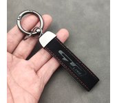 Suede Leather Man Women GT Line Car Keychain Accessories