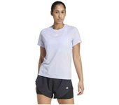 Camiseta de Manga Corta Adidas D2T para mujer en color morado